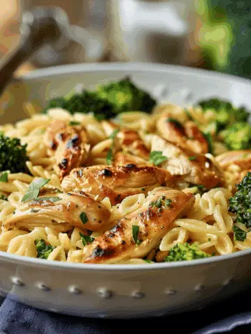 Cheesy Chicken Broccoli Orzo