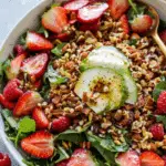 Strawberry Crunch Salad with Honey-Lemon Vinaigrette