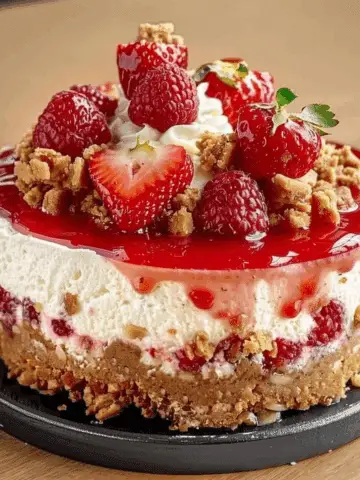 Berrylicious Strawberry Crunch Cheesecake