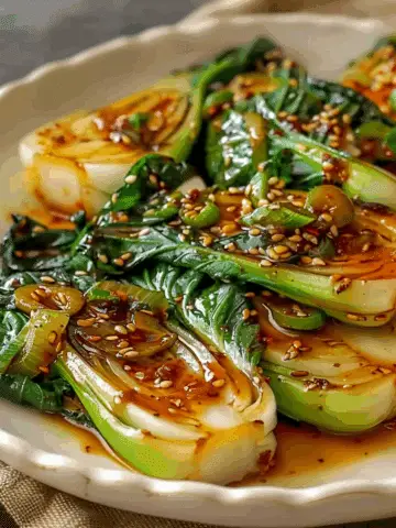 Bok Choy with Ginger Chili Sauce