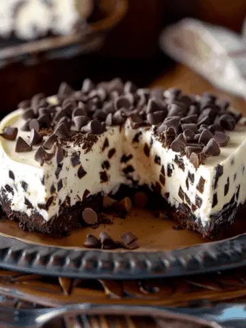 Chocolate Chip No Bake Cheesecake
