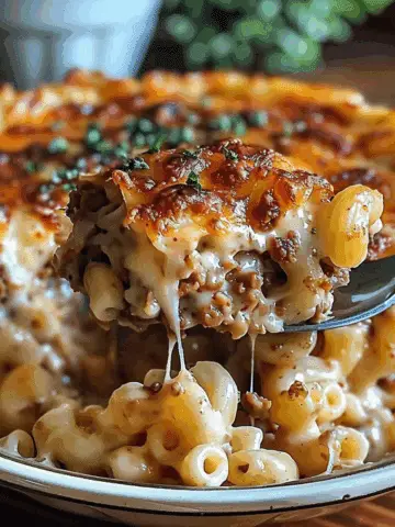 Mac and Cheese Meatloaf Casserole