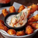 Crispy Mozzarella Sticks with Marinara Sauce & Creamy Dip