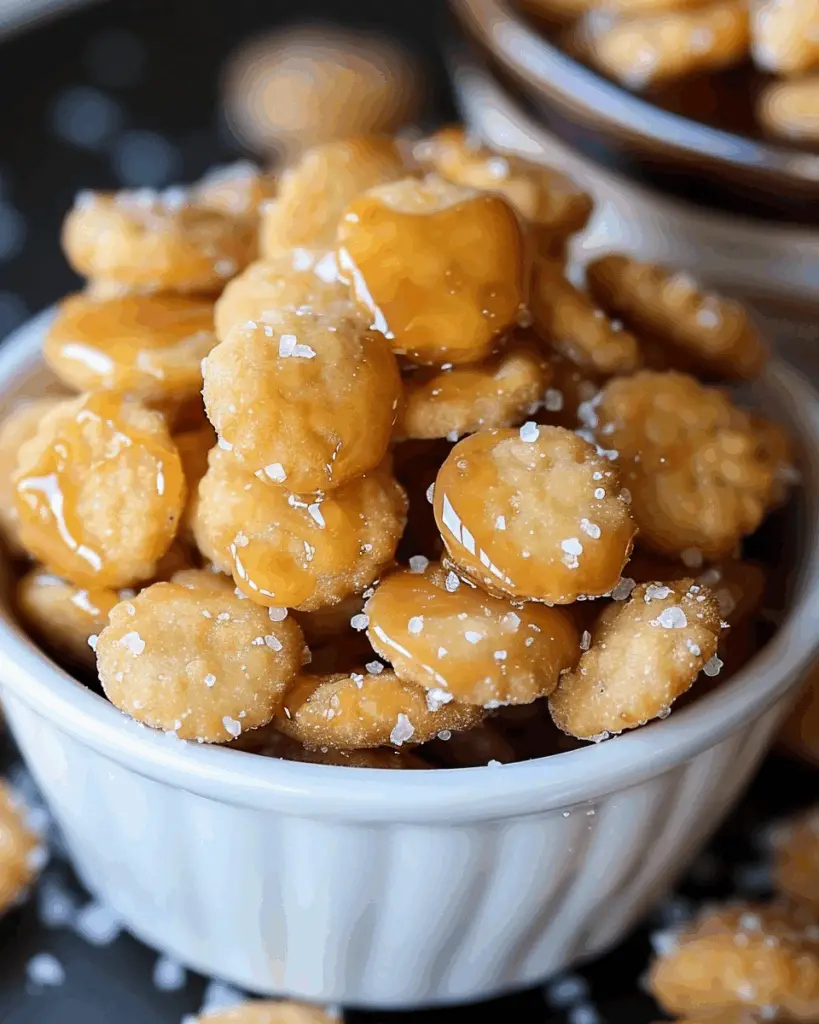 Easy Caramel Crunch Oyster Crackers – Sweet and Crunchy