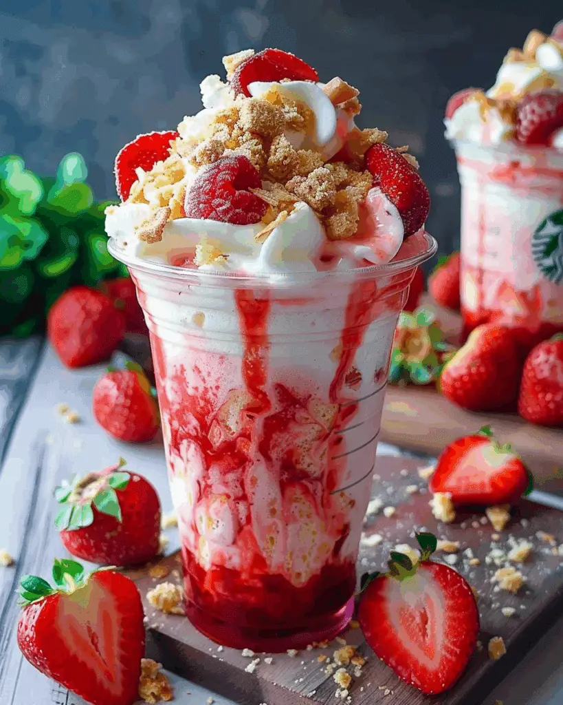 Strawberry Shortcake Frappuccino (Starbucks Copycat!)