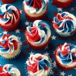 4th of July Mini Vanilla Cupcakes