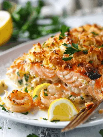 Crab & Shrimp Stuffed Salmon
