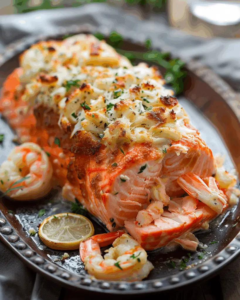 Crab & Shrimp Stuffed Salmon