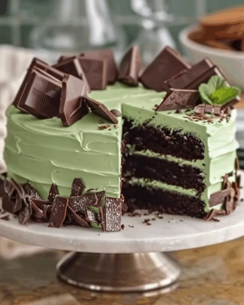 Mint Chocolate Cheesecake Cake