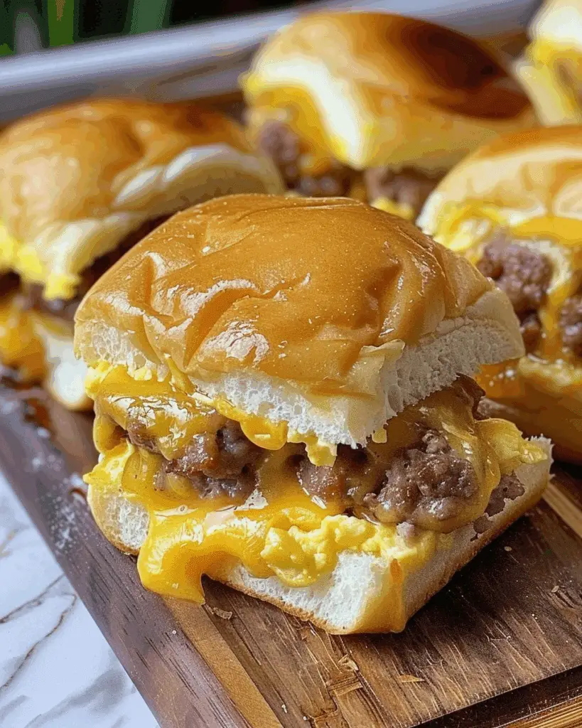 Cheesy Sausage and Egg Breakfast Sliders
