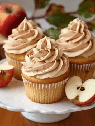 Apple Cider Cupcakes with Brown Sugar Cinnamon Buttercream