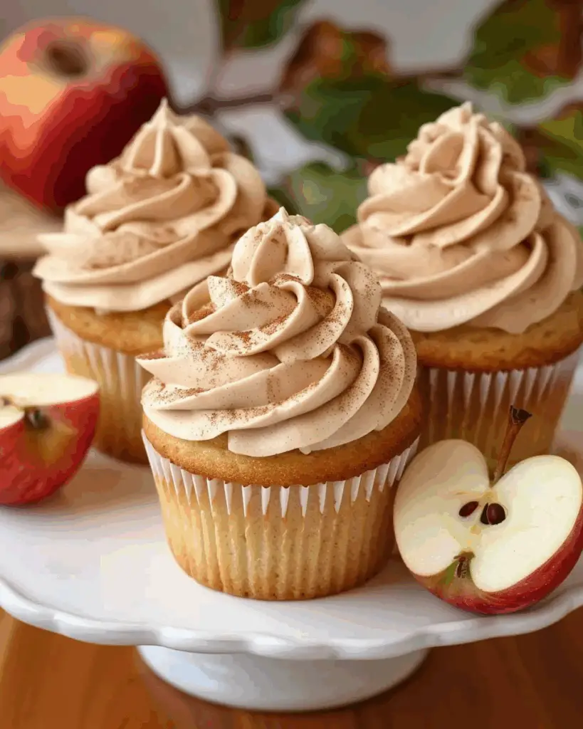 Apple Cider Cupcakes with Brown Sugar Cinnamon Buttercream