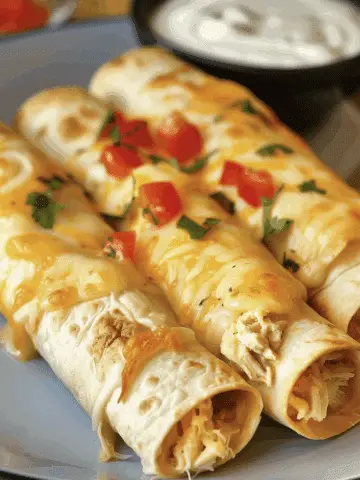 Baked Cream Cheese Chicken Taquitos