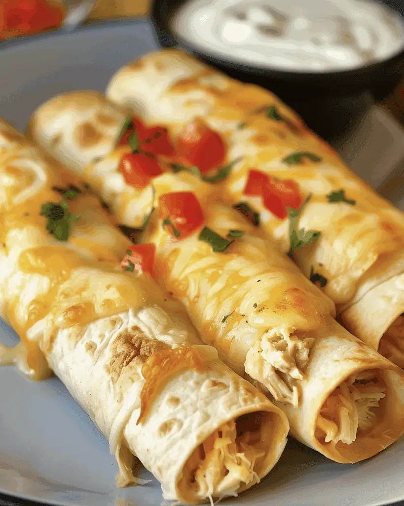 Baked Cream Cheese Chicken Taquitos