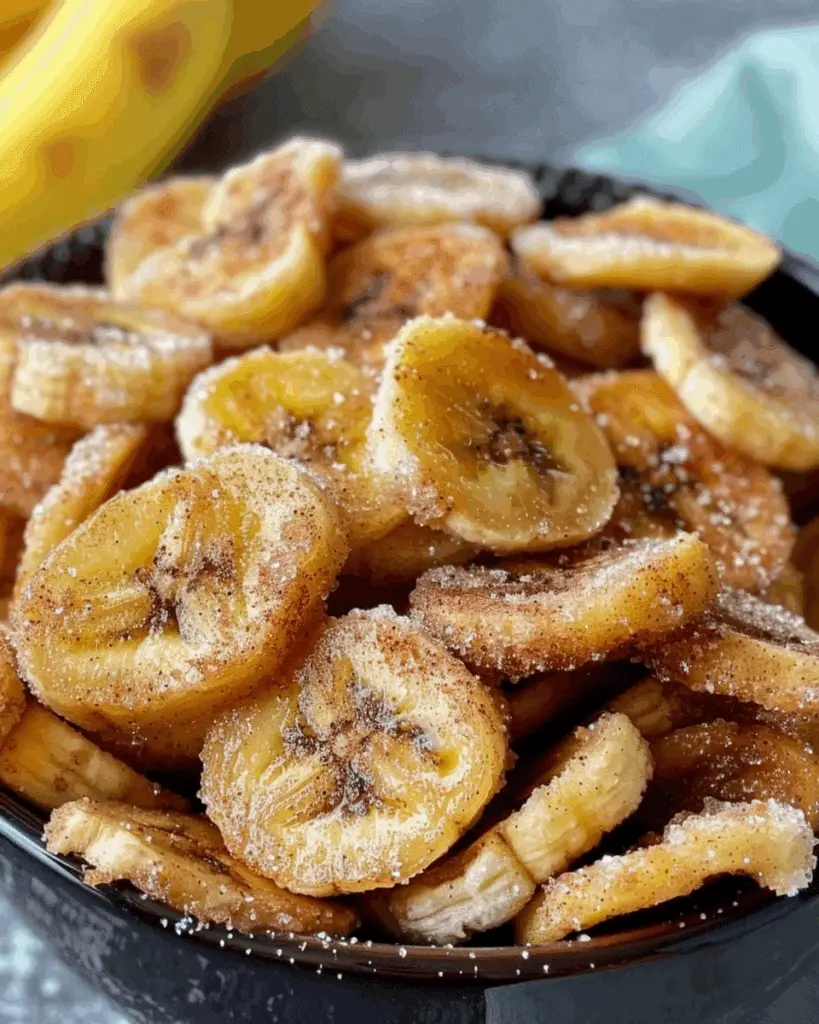Cinnamon-Sugar Air Fryer Banana Chips