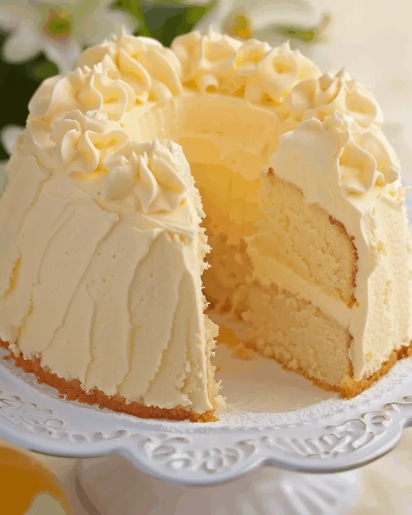 Moist Lemon Cheesecake Cake