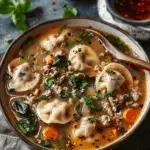 Potsticker Soup: Asian-Inspired Broth with Mushrooms & Bok Choy
