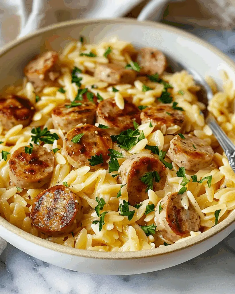 Creamy Chicken Sausage Orzo: A One-Pan Meal