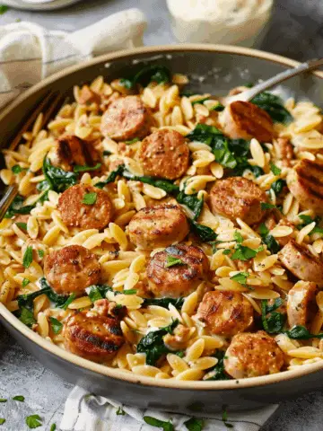 Creamy Chicken Sausage Orzo: A One-Pan Meal