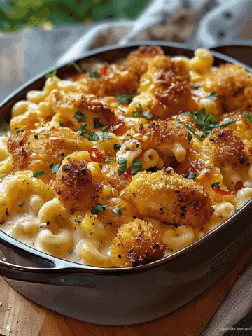 Creamy Honey Pepper Chicken Mac and Cheese Delight