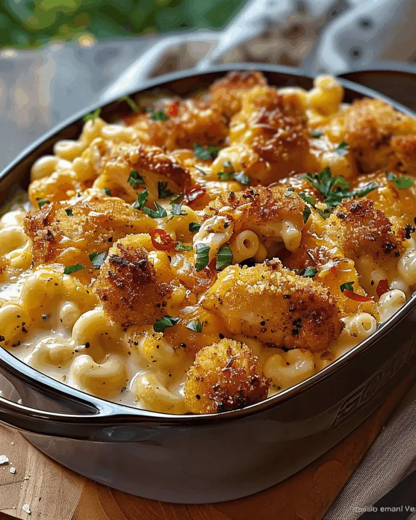 Creamy Honey Pepper Chicken Mac and Cheese Delight