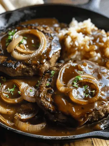 Hamburger Steak with Onions and Gravy