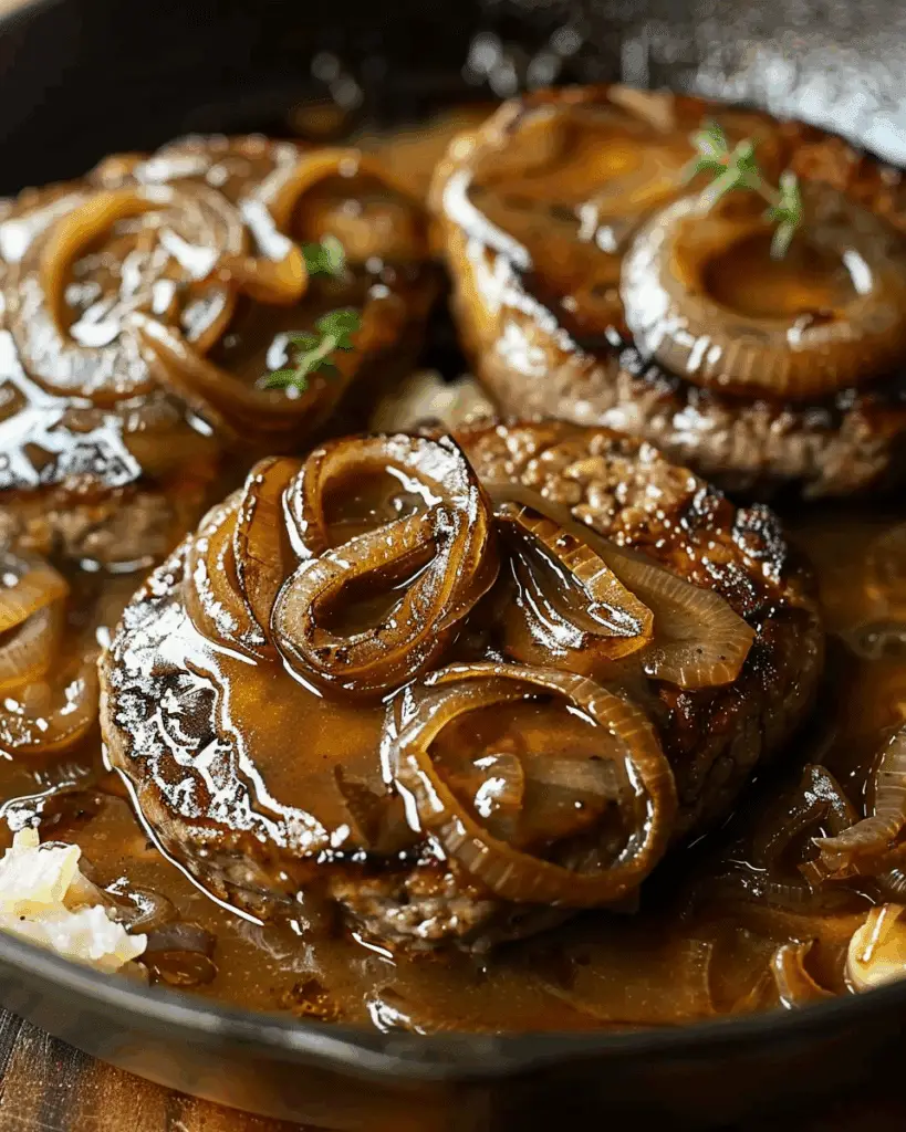 Hamburger Steak with Onions and Gravy