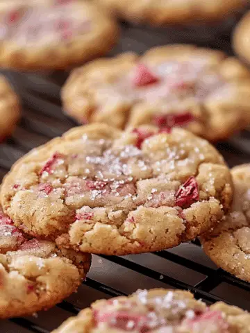 Rhubarb Shortbread Cookies
