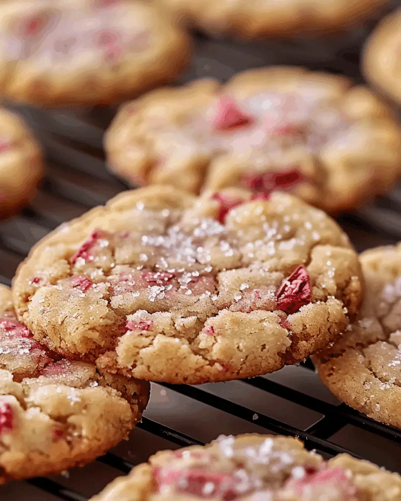 Rhubarb Shortbread Cookies