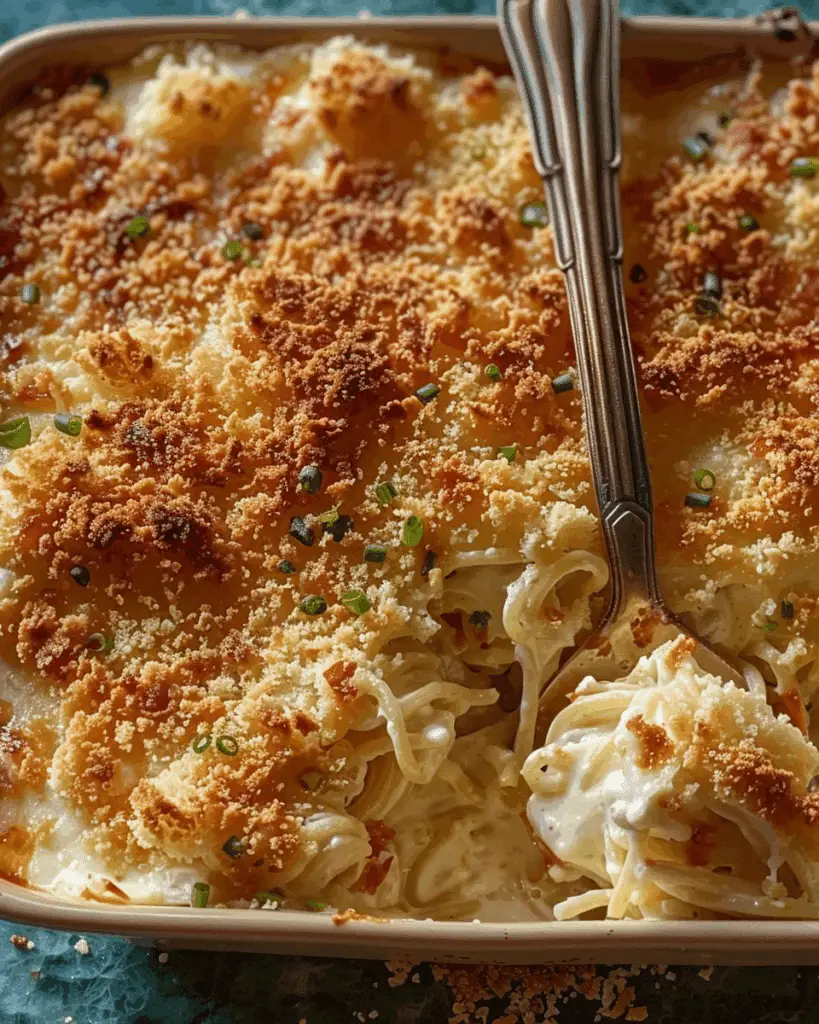 Baked Cream Cheese Spaghetti Casserole