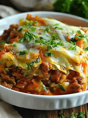 Easy Cabbage and Beef Casserole Bake