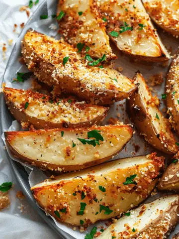 Baked Garlic Parmesan Potato Wedges