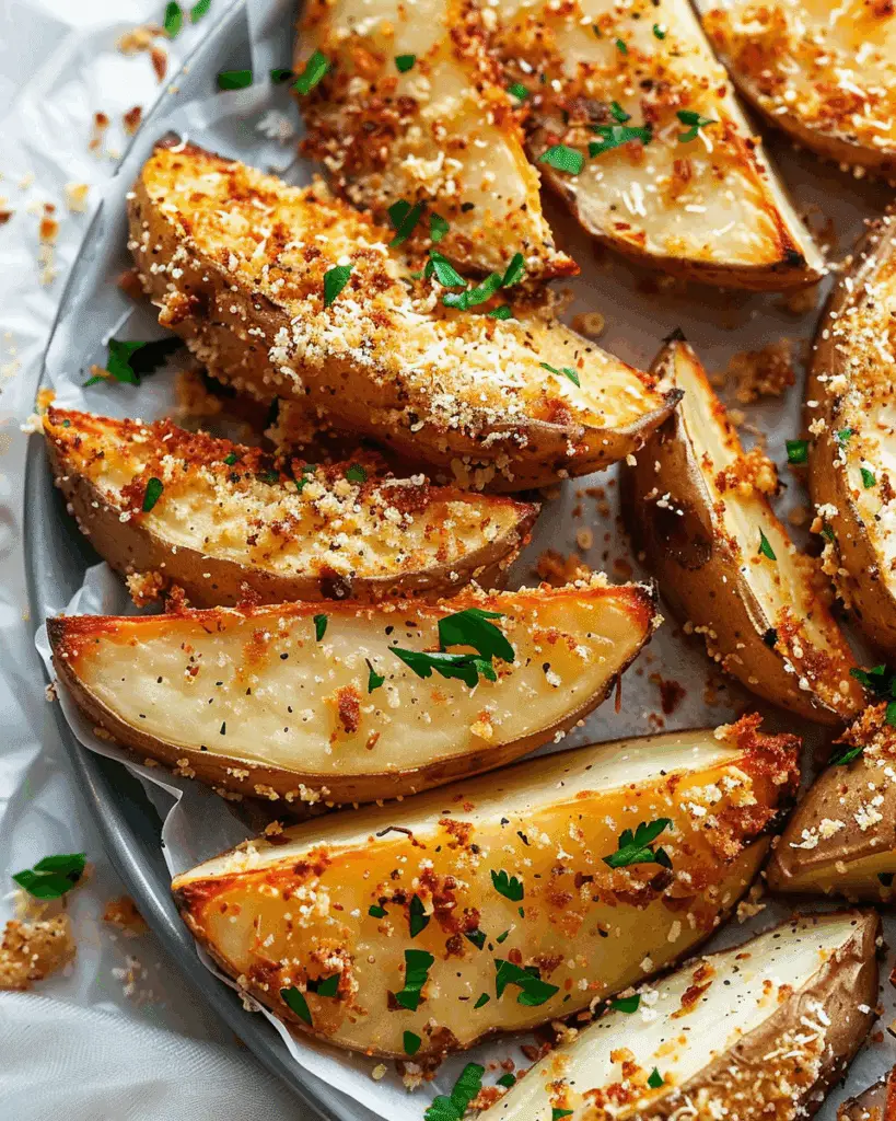 Baked Garlic Parmesan Potato Wedges