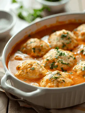 Best Tomato Soup with Cheddar Bay Dumplings
