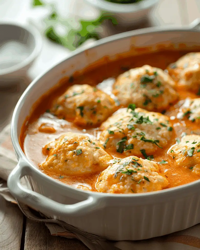 Best Tomato Soup with Cheddar Bay Dumplings