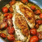 Creamy Pesto Chicken with Roasted Tomatoes