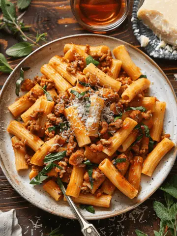 Creamy Sausage Rigatoni: A Comforting One-Pot Pasta Delight