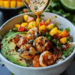 Shrimp and Avocado Bowls with Mango Salsa & Lime‑Chili Sauce