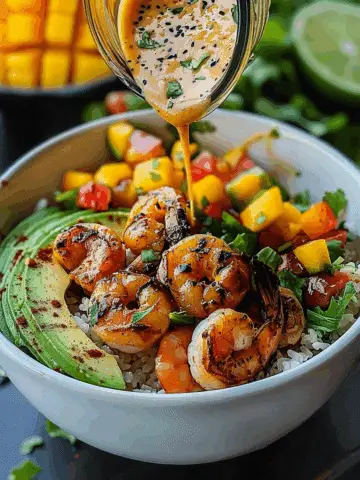 Shrimp and Avocado Bowls with Mango Salsa & Lime‑Chili Sauce