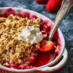 Rhubarb and Strawberry Summer Crisp