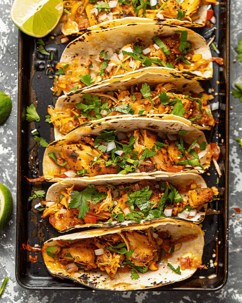 20 Minute Mini Baked Chicken Tacos