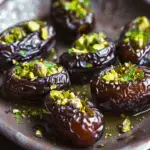 Honey Pistachio Ricotta Stuffed Dates