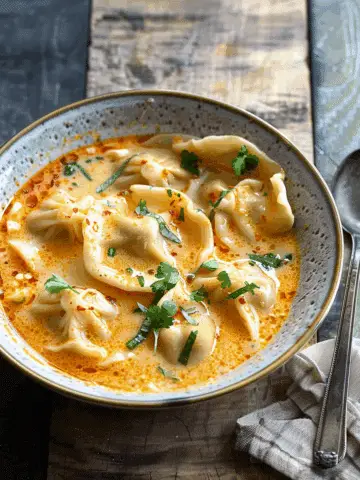 Thai Coconut Curry Dumpling Soup