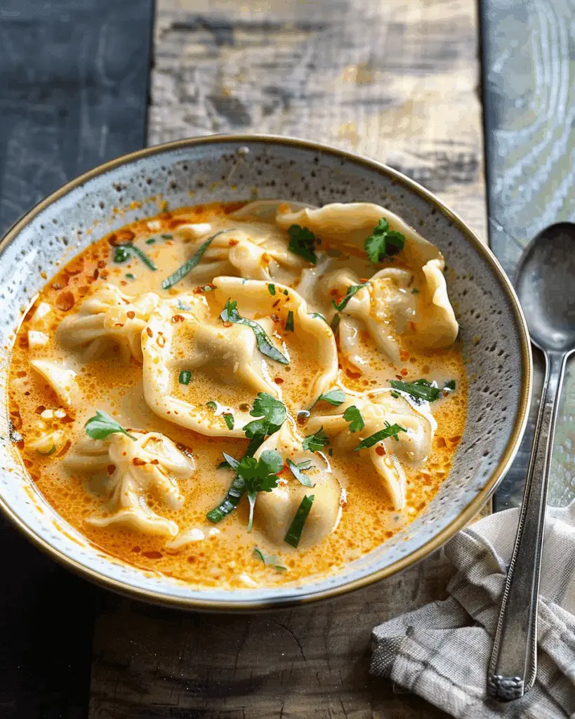 Thai Coconut Curry Dumpling Soup