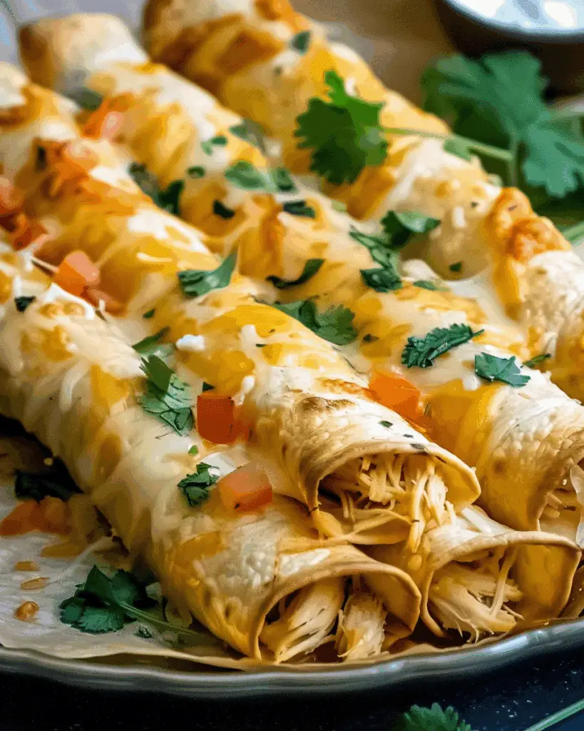 Baked Cream Cheese Chicken Taquitos