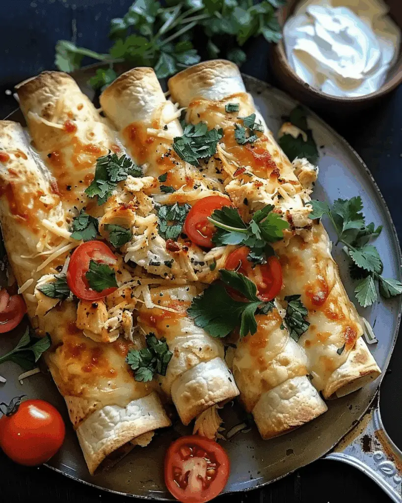 Baked Cream Cheese Chicken Taquitos