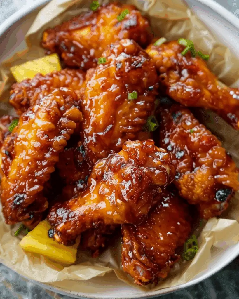 Brown Sugar Pineapple Wings Chicken