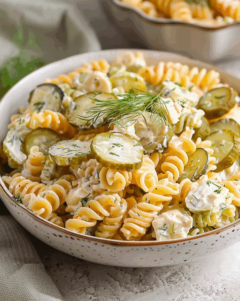 Dill Pickle Pasta Salad