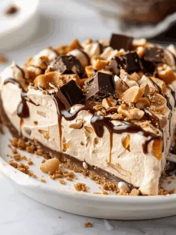 No-Bake Snickers Bar Pie