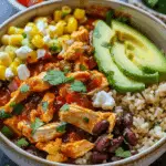 Chicken Enchilada with Cauliflower Rice Bowls